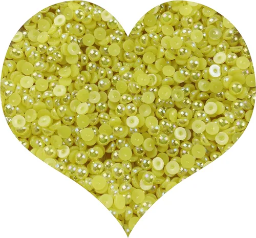 Vista 47 de 1500 piezas de cuentas de media perla de 4 mm, color AB negro, cuentas de perlas planas para manualidades, cuentas de plástico redondas, cuentas