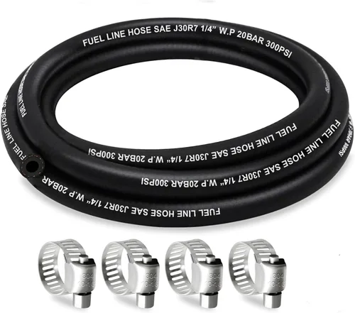 Vista 7 de Línea de combustible de 1/4 pulgadas de diámetro interior, manguera de combustible de 10 pies, manguera de línea de combustible J30R7 NBR