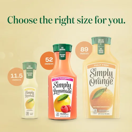 Vista 8 de Simply Limonada con frambuesa totalmente natural, botella de 52 onzas líquidas