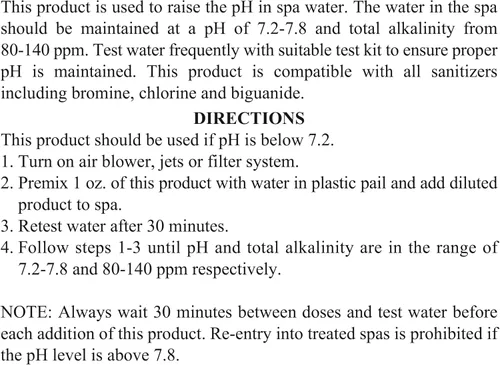 Vista 3 de SpaChoice Aumento de pH prémium de 2 libras para jacuzzi, 100% carbonato de sodio, fabricado en Estados Unidos