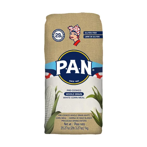 Vista 12 de P.A.N. Harina de maíz blanco de grano entero, precocida sin gluten y harina kosher para Arepas (2.2 libras / paquete de 4)