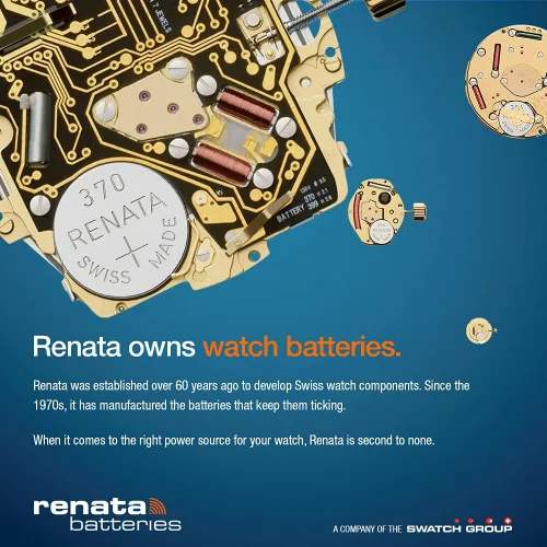 Vista 3 de Renata 397 SR726SW Baterías – 1.55 V Óxido de Plata 397 Batería de reloj (2 unidades)