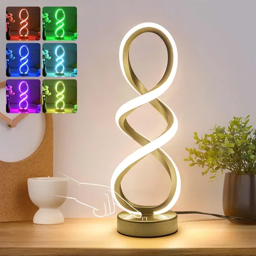 Vista 14 de Lámpara vintage de hongos, lámpara de cristal naranja con base de metal, lámpara de mesita de noche regulable para dormitorio, sala de estar