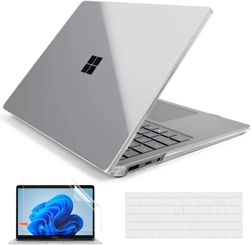 Vista 7 de Batianda Funda personalizable para portátil Microsoft Surface 5 4/3 de 13,5 pulgadas con reposamanos Alcantara modelo 1950/1867, carcasa rígida