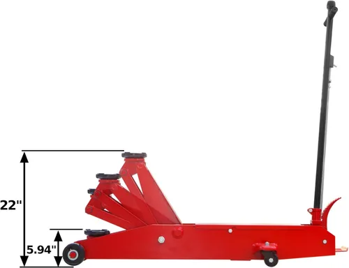 Vista 3 de BIG RED T80501 Torin - Gato hidráulico de servicio/suelo de larga estructura resistente con pedal de pie, capacidad de 5 toneladas (10,000 libras)