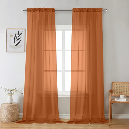Vista 196 de Aiyufeng 2 paneles de cenefa transparente negra de 14 pulgadas de largo, cortinas cortas para dormitorio, cortinas de cocina para ventana pequeña