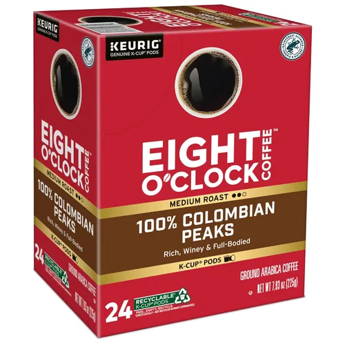 Vista 11 de Eight O'Clock Coffee Colombian Peaks Cápsulas de café Keurig K-Cup para una taza.
