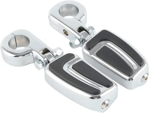 Vista 19 de TCMT Universal 32mm Estribos de pie para motocicletas Compatibles con Harley Touring, Road King, Street Glide, Road Glide, Electra Glide, Softail