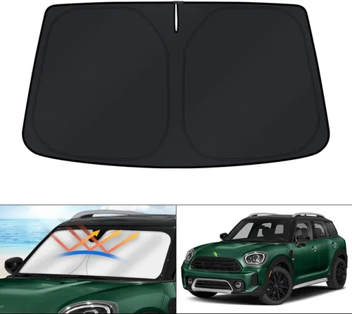 Vista 39 de KUST Parasol para parabrisas para BMW X1 F48 2016, 2017, 2018, 2019, 2020, 2021, 2022, accesorios de ajuste personalizado, parasol plegable