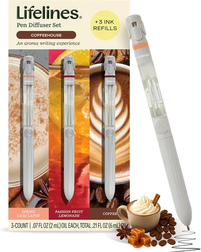 Vista 19 de Lápiz Difusor Lifelines, Spice Rush - Lápiz Esferográfico Negro de 1mm con Mezclas de Aceites Esenciales Perfumados – Difusor de Aromaterapia e