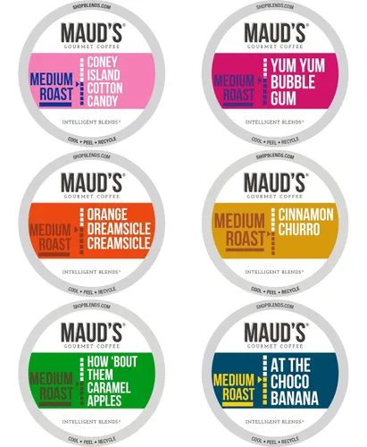 Vista 55 de Maud's - Cápsulas de café reciclables, compatibles con la cafetera Keurig K-Cup, una sola porción de café 100% arábica de tueste medio, 18