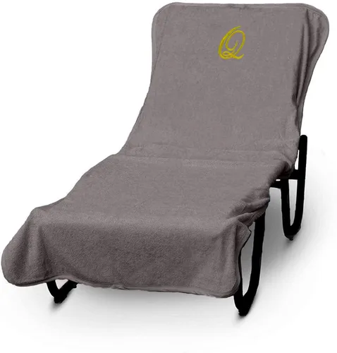 Vista 186 de Funda de lujo para tumbona de piscina con monograma de Hotel y Spa, bordado con letras en bloque - Extra absorbente 100% algodón turco - Rizo suave
