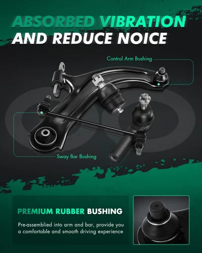 Vista 6 de SCITOO 10 Uds. Brazo de control inferior delantero Enlaces barra estabilizadora extremos de barra de acoplamiento w/botas Kit de suspensión