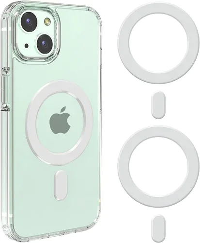 Vista 9 de Paquete de 2 anillos magnéticos adhesivos, anillo adaptador magnético universal compatible con accesorios Magsafe y carga inalámbrica, para iPhone