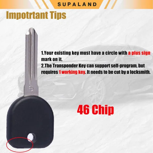 Vista 4 de SUPALAND Llavero de entrada sin llave compatible con Chevy Malibu Cobalt 2004 2005 2006 2007 2008 2009 2010 2011 2012/Pontiac G5 G6/Saturn Aura Sky