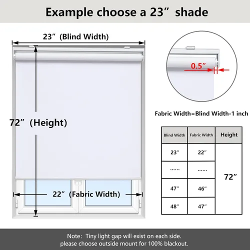 Vista 5 de AOSKY Persianas Enrollables Sin Cordón Opacas para Ventanas Oscurecimiento de Habitación Persianas Enrolladas con Sistema de Resorte, Protección UV