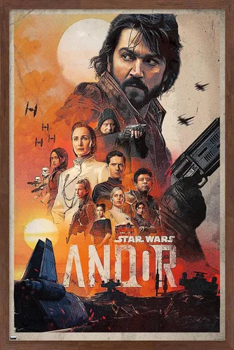 Vista 9 de Trends International Star Wars: Andor - Póster de pared de una hoja, 14.725 x 22.375 pulgadas, versión enmarcada de madera de granero Versión