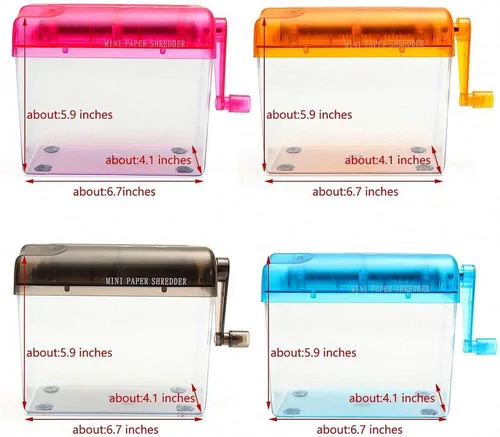 Vista 6 de máquina portátil pequeña de mano para cortar de papel A6 , herramienta de corte de papel de escritorio papelería, Azul