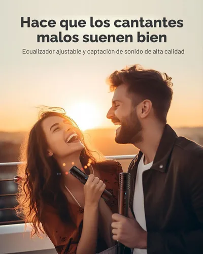 Vista 4 de Máquina de karaoke inteligente Ikarao para adultos - con pantalla de letras, tableta de karaoke de 32GB, 2 micrófonos inalámbricos, sistema