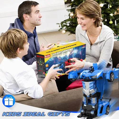 Vista 7 de Transform - Coche de juguete a control remoto para niños de 4 a 8 años, auto a control remoto para niños de 4 a 7 años, autos transformables