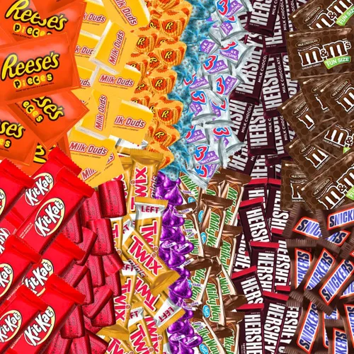 Vista 4 de Paquete surtido de variedad de chocolate a granel - Paquete de variedad de golosinas de chocolate - Bolsa de 5 libras de chocolate a granel mixto