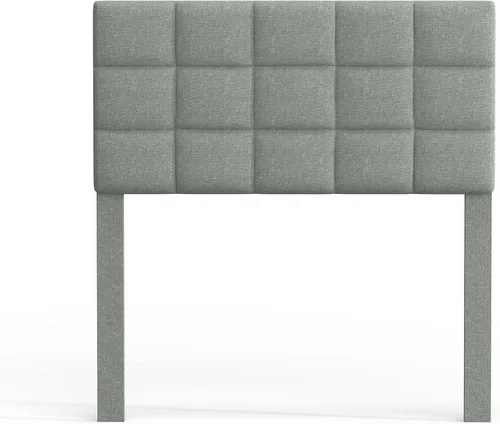 Vista 20 de Glenwillow Home Varia - Cabecera tapizada con paneles de 20 pulgadas de alto, acolchado cuadrado de 3 filas, tamaño King, color gris claro