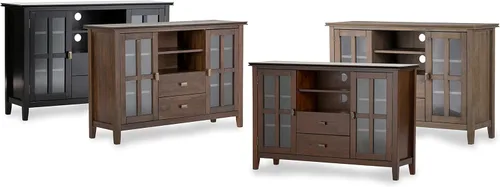 Vista 58 de SIMPLIHOME Artisan Solid Wood Wide TV Media Stand for TVs