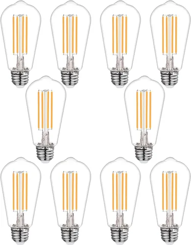 Vista 9 de Bombillas LED Edison regulables de 40 W, bombillas vintage con base E26, bombillas Edison de filamento cálido de 2700 K para candelabros, colgantes