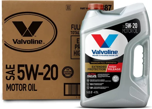 Vista 42 de Valvoline - Aceite de alto millaje 150 K con MaxLife Plus Technology, SAE 5W-20, 1 cuarto de galón