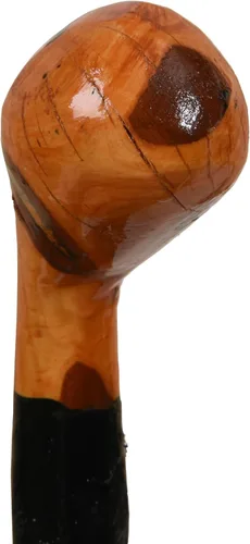 Vista 2 de Shillelagh - Bastón irlandés de madera importado, hecho a mano, 100% madera de espino, asas únicas, lacado negro de alto brillo, fabricado