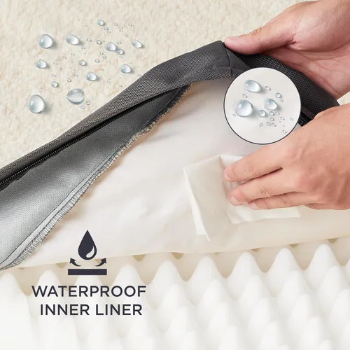 Vista 4 de Bedsure Cama grande para perros grandes Cama ortopédica grande impermeable para perros con funda extraíble lavable, alfombrilla de espuma