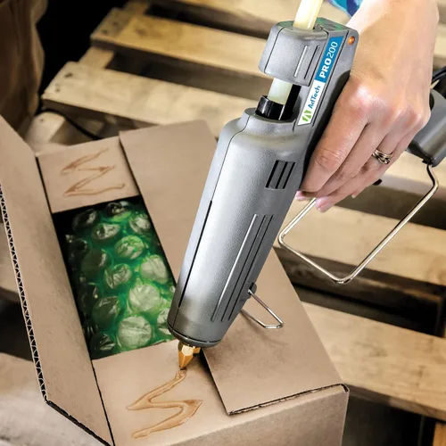 Vista 2 de Pistola de pegamento termofusible AdTech de tamaño completo de alta potencia industrial – Pistola de pegamento termofusible de grado profesional