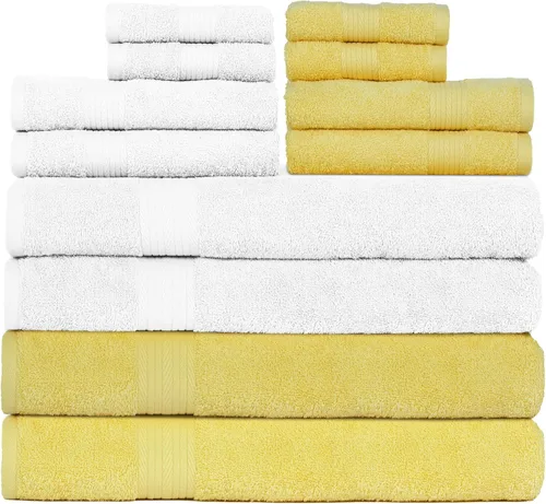 Vista 50 de Ample Decor Paquete de 4 toallas de mano de 600 GSM, 100% algodón, certificadas Oeko Tex, supersuaves, altamente absorbentes, de secado rápido