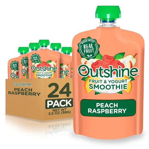 Vista 9 de Outshine - Batido de frutas y yogur, plátano, fresa, bolsa de batidos, aperitivo para llevar, 24