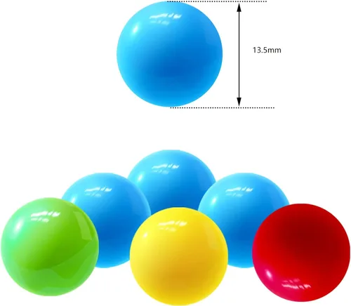 Vista 2 de Juego de 48 bolas de repuesto para canicas compatibles con hipopótamos hambrientos hambrientos (4 colores)