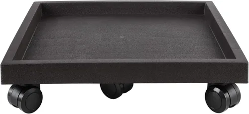 Vista 16 de Plato cuadrado de 15.3 pulgadas con ruedas, soporte de maceta con ruedas resistente para plantas en maceta, bandeja de base de rodillo con ruedas