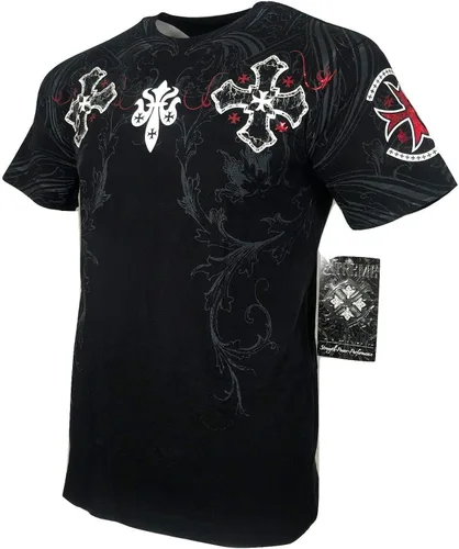 Vista 5 de Xtreme Couture by Affliction - Camiseta para hombre, diseño de Glorious Tattoo Biker MMA Gym S-4X $40