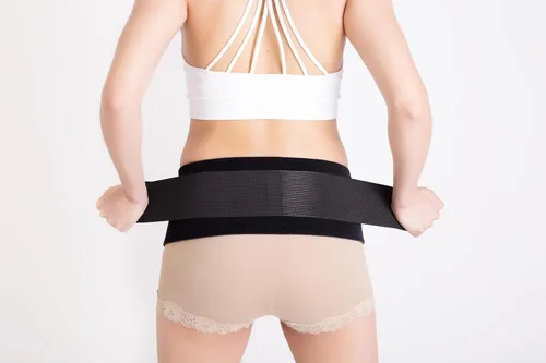 Vista 2 de Faja abdominal con compresión de ingle, faja para varices vulvares, hernia y dolor en el piso pélvico., Negro