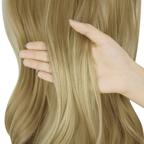 Vista 3 de OMGREAT Extensiones de cabello con alambre transparente invisible, rizado, ondulado, postizo secreto oculto para mujeres, de 20 pulgadas, 4.4 onzas