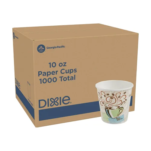 Vista 15 de Vaso térmico de papel, de 12 onzas con un diseño de café, de Dixie PerfecTouch 5342CD (Viene con 20 fundas aislantes y 50 vasos por funda), 500