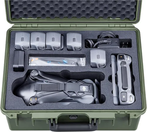 Vista 12 de Lykus Titan M400 - Funda rígida impermeable para DJI Mavic 4 Pro, DJI RC Pro 2/RC2, se adapta a hasta 6 baterías y accesorios en Fly More