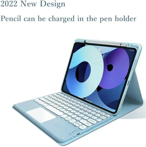 Vista 2 de kaitesi Funda con Teclado para iPad 9ª 8ª 7ª Generación iPad 10.2 pulgadas Touchpad Teclado Desmontable para iPad Air 3ª Generación 10.5"/iPad Pro