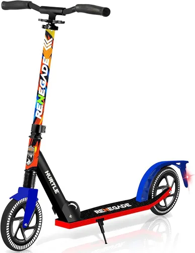 Vista 15 de Hurtle Renegade Kick Scooter for Kids, Teenagers & Adults - 2-Wheel Folding Scooter with Adjustable T-Bar Handlebar - Alloy Anti-Slip Deck
