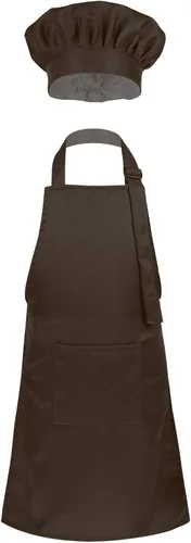 Vista 9 de Children's Chef Kitchen Costume Apron Hat Outfits Adjustable Cooking Baking Painting Crafting Bib Artist Apron
