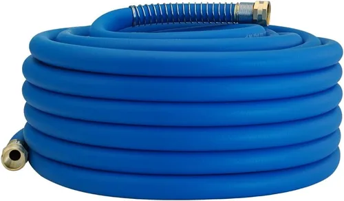 Vista 37 de WiseFlow Manguera de jardín de 3 pies x 5/8 pulgadas, manguera de goma resistente, manguera de agua con trenzado de cinco capas, accesorios macho