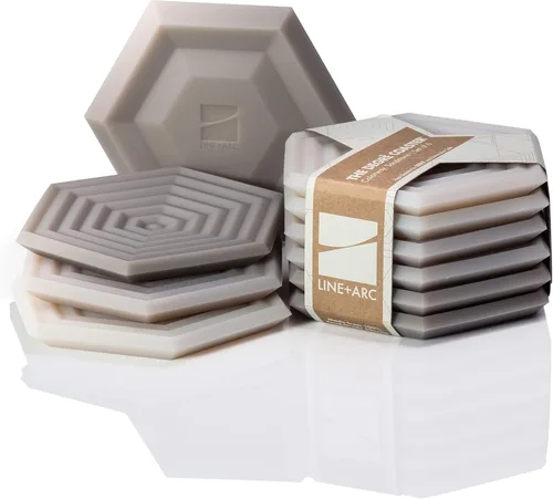 Vista 12 de LINE+ARC Posavasos de silicona extra gruesos (Como se vio en NYTimes WireCutter) Impermeables, antimanchas, resistentes al calor, aptos