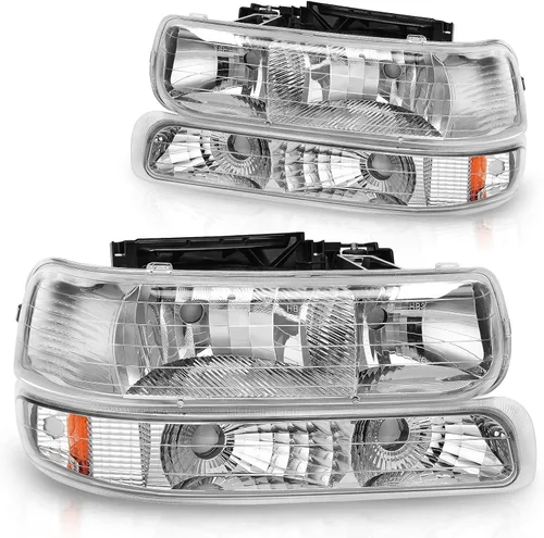 Vista 9 de DWVO - Juego de faros delanteros compatible con Chevy Silverado 99-02, Chevy Silverado 1500 2500/01-02, Chevy Silverado 1500HD 2500HD 3500/00-06