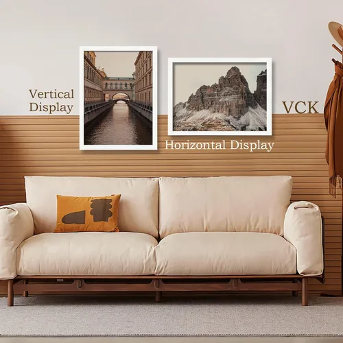 Vista 20 de VCK Portarretratos de madera negra de 5 x 7 pulgadas, para colgar en la pared, galería o mesa, 1 paquete