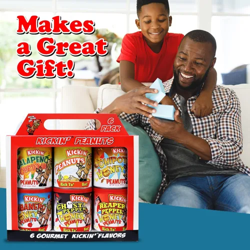 Vista 5 de ASS KICKIN’ Spicy Hot Peanuts – Variety Pack 4.25oz 6 Pack - Ultimate Spicy Gourmet Gift Peanuts - Try if you dare!