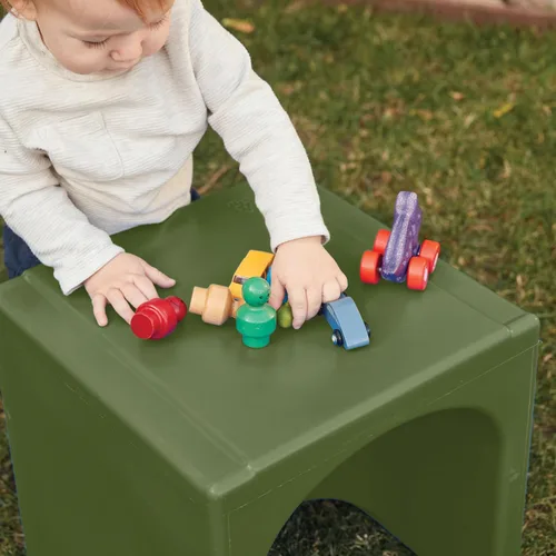Vista 163 de ECR4Kids Tri-Me 3 en 1 silla cubo, muebles para niños, color azul polvo